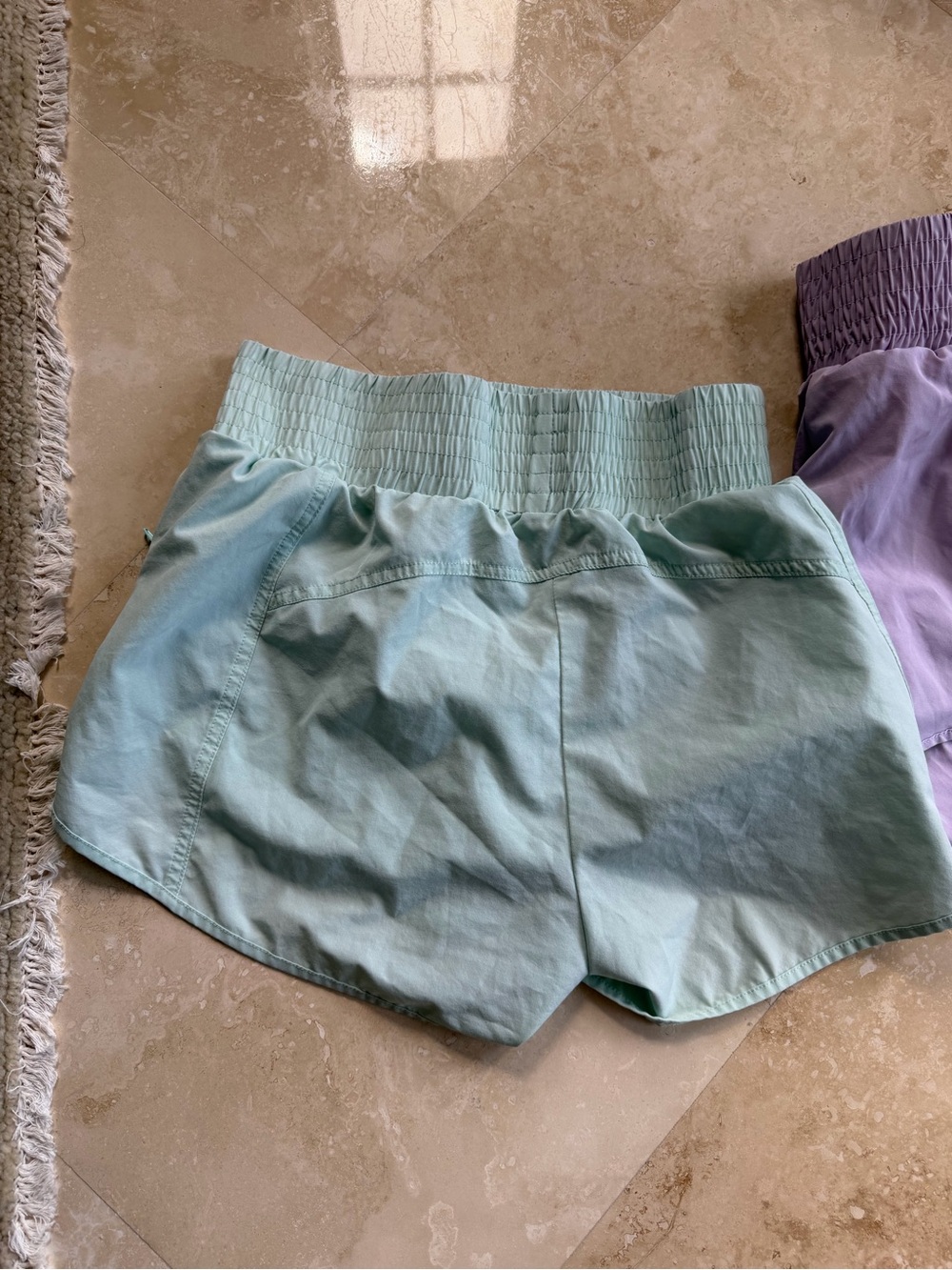 Set of 2 of Pastel Athletic Shorts - Mint & Lavender - Picture 4 of 5